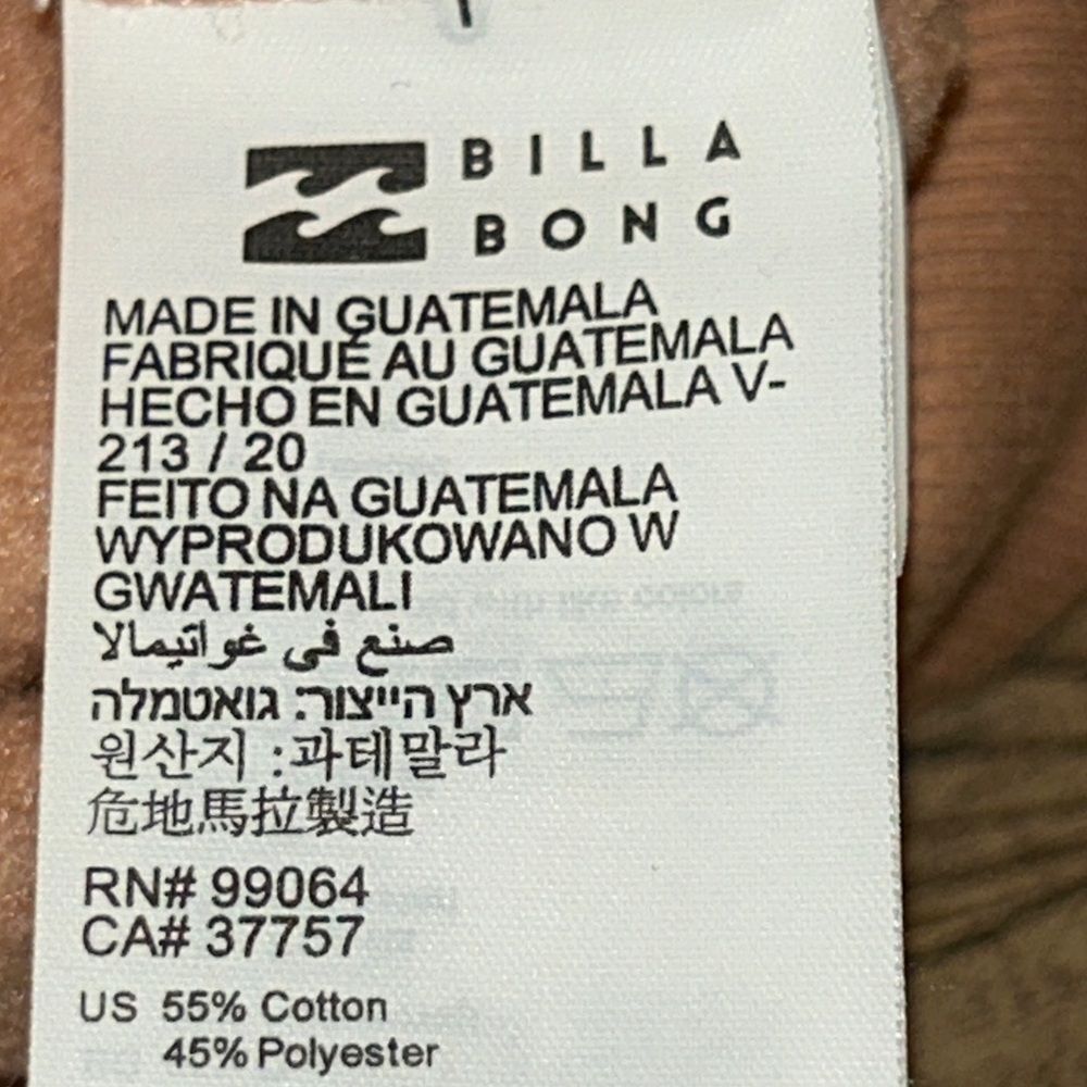 Billabong Peach Hoodie with Black Logo - Picture 13 of 16
